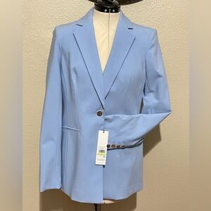 Calvin Klein Suit Jacket Sky Blue Size 4 NWT
